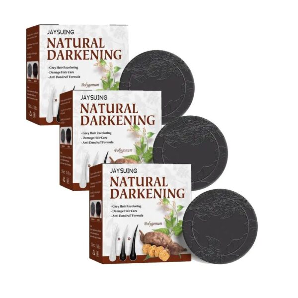 Hair Darkening Soap Shampoo Bar Fast Effective Repair Gray White Color Dye Body Natural Organic Conditioner Beauty Health