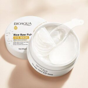 Rice Raw Pulp Eye Mask Anti Dark Circles Eyes Bags Remover Firming Moisturizing