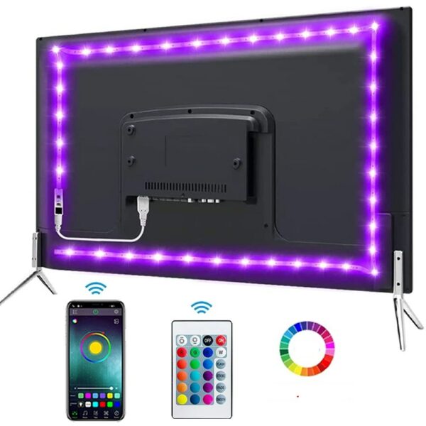 Tape Bluetooth USB LED Strip Light  RGB Lights Flexible LED Lamp Tape Ribbon RGB Self-adhesive