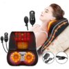 Electric Shiatsu Head Neck Cervical Ttraction Body Massager Car Back Pillow with Heating Vibrating Massage Device