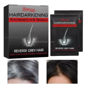 Black Hair Shampoo Fast Dye Grey White to Black Plant Essence Black Hair Color Dye Shampoo For Cover Gray White Beauty Health