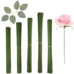 Artificial Green Flower Stem DIY Floral Material Handmade Wire Stem Accessoies For Wedding Home Decor