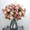 Heads Artificial Flowers Cheap Vases Home Decoration Accessories Wedding Diy Bridal Clearance for Photo Props