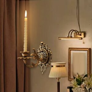Wall Candlestick Holder Wall Mounted Candle Holder Antique Ornament,Metal Candleholder for Party,Bar,Yard Dining Room Wedding