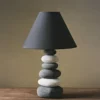 Stone ceramic table lamp living room table lamps for bedroom bedside table home decoration lighting porcelain lamp