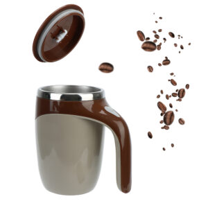 Electric Milk Cup Lazy Coffee Stirring Cup Magnetic Rotating Stainless Steel Mark Cup Auto Stirring Cup Warmer Bottle