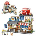 Street View Izakaya Shop Toys, Construction Creative Architecture Model Set,Mini Building Blocks