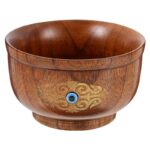 Ethnic Style Wooden Bowl Natural Wooden Bowl Household Mongolian Wood Anti Scalding Milk Tea Bowl Ethnic Sour Jujube Butter Bowl