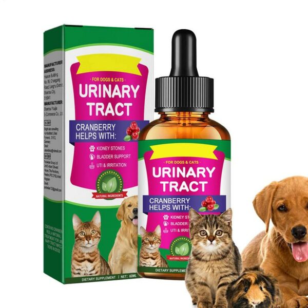 Pet UTI Powerful Cat Bladder Drops For Urinary Tract Care Multifunction Cranberry Dog Cat