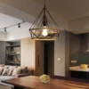 Classical Hemp Rope Chandelier Chandelier Glossy Ceiling Chandelier Classic Retro Industrial Style Iron Restaurant Lamp