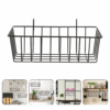Wall Hanging Storage Rack Wire Baskets Toilet Holder Shelf Kitchen Organizer Metallic Line Iron Bathroom