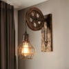 Vintage Wall Lamps led lamp wall sconces Retro Wall Light fixtures Lifting Pulley bedroom lamp American Industrial mirror light