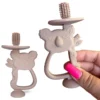 Baby Silicone Training Toothbrush  Rodent Animal Koala Safe Toddle Teether Chew Toy Teething Ring Infant Baby Accessorie