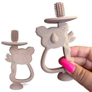 Baby Silicone Training Toothbrush  Rodent Animal Koala Safe Toddle Teether Chew Toy Teething Ring Infant Baby Accessorie