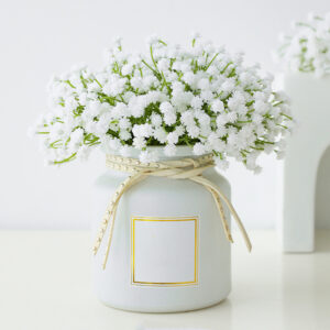 White Babys Breath Flowers Artificial White Fake Flowers Gypsophila DIY Floral Bouquets Arrangement Wedding Home Decor
