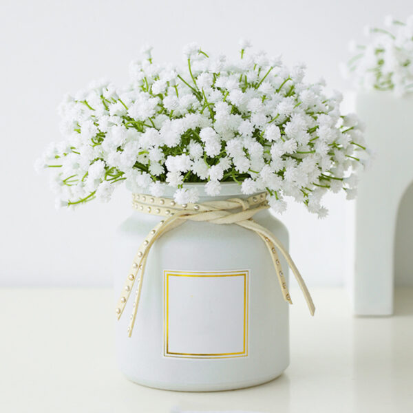 White Babys Breath Flowers Artificial White Fake Flowers Gypsophila DIY Floral Bouquets Arrangement Wedding Home Decor