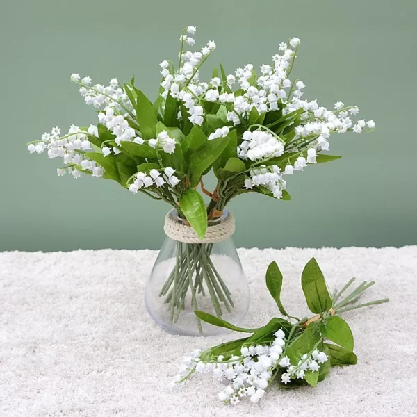 Artificial Flower Bellflower Lily Valley Flower Plastic Flower Home Soft Decoration Plant Wall Wedding Green Plant