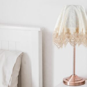 European Style Luxury Lampshade Cloth Fabrics Table Light Cover Dust Proof Lamp Shades Bedroom Living Room Home Desk Decorations