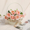 Easter Woven Flower Basket Rattan Storage Basket Flower Girl Hand Basket Handmade Flower Basket For Home Wedding Decor