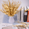 Artificial Gold Stem Eucalyptus Branch Artificial Plants for Office Party Flower Greenery Arrangement Hotel Decor