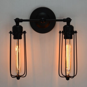 Retro Industrial Iron Wall Light Sconce Corridor Staircase Restaurant Loft Bedroom Bedside Lamp House Decor Indoor