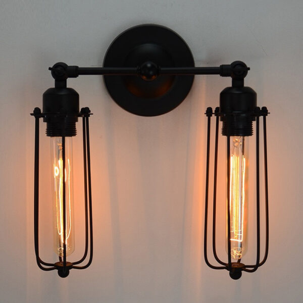 Retro Industrial Iron Wall Light Sconce Corridor Staircase Restaurant Loft Bedroom Bedside Lamp House Decor Indoor