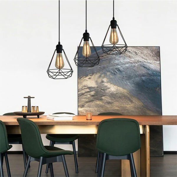 Nordic creative iron single head chandelier simple modern personality living bar table bedroom dining decoration Light Fixture