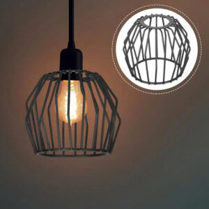 Wrought Iron Lampshade Replacement Black Pendant Light Simple Decorative Small Vintage