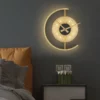 Modern LED Wall Lamp Clock Sconce for Bedroom Bedside Living Dining Room Aisle Porch Corridor Home Decor Lighting Fixture Luster