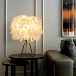 Pendant Light Shade Feather Lampshade Table Lamp Hanging Lampshade for Living Room Floor Lamp