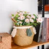 Macrame Decoration Basket Garden Flower Pot Storage seagrass Basket Home Organizer Basket laundry basket