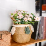 Macrame Decoration Basket Garden Flower Pot Storage seagrass Basket Home Organizer Basket laundry basket
