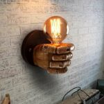 Vintage wood wall lamps  resin lamps for restaurants, studios, restaurants, bars, and cafes