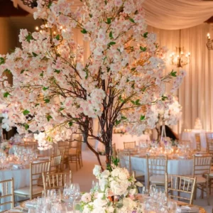 Artificial Flowers Cherry Blossom Sakura Garland Wedding Arch Garden Backdrop Home Party Decoration Silk Fake