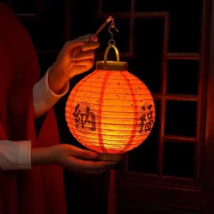 Chinese lamp LED Glowing classical red paper lantern DIY Assemble Paper Lanterns Spring Festival Children Gifts New Year Decor