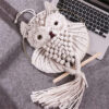 Children's Bedroom Wall Art Animal Pendant Nursery Ornament Woven Owl Macrame Room Decor Handmade Boho
