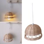 Rattan Lampshade Creative Hanging Lamp Lampshade Wicker Pendant Light Cover for Dining Room Home Restaurant Living Room