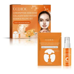 Collagen Anti-Wrinkle Serum Set Lighten Wrinkles Anti-aging Face Serum Patch Vitamin C Whitening Repair Firming Lift Skin Care