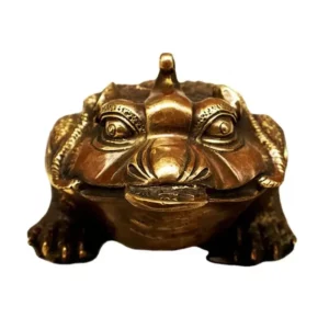 Pure Copper Animal Three Legged Golden Toad Craft Ornament Metal Crafts Living Room Decoration Miniatures