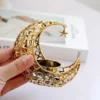 Vintage Moon Holders Ramadan Metal Holderstick Eid Mubarak Decoration Light Luxury Wedding Muslim Party Eid Ornament