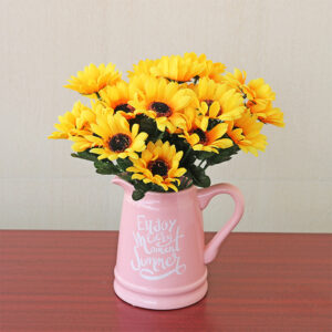 Artificial Sunflower Heads Simulation Big Sun Flower Bouquet Silk Fake Flower Wedding Pastoral Arrangements Party Home Decor