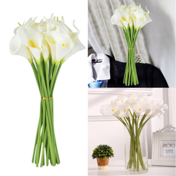 Artificial Calla Lily Flowers Table Decoration Flower Arrangement Hand Bouquet Wedding Decoration Fake Fowers Party Decor
