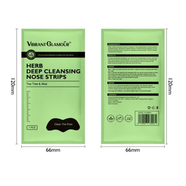 Herb Blackhead Remover Nose Sticker Acne Treatment Mask Nose Sticker Black Dots Cleaner Nose Pore Deep Cleaning Skin Care