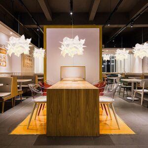 Art DIY Cloud Lamp Shade Flower Light Shade Ceiling Lampshade Decoration Chandelier Pendant for Living Room Bedroom Bar Use