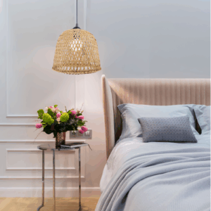 Bamboo Pendant Light Shade Cover Lampshade Chandeliers Pendant Lights HandmadeNatural Rattan Wicker for Cafe Bar
