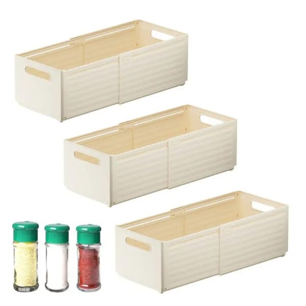 Adjustable Storage Basket Telescoping Snack Storage Bins Home Storage And Organization For Snacks Toys Underwear Seasoning