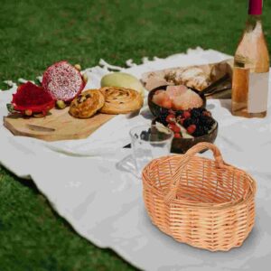 Basket Simple Snacks Rattan Egg Storage Wicker Home Fruit Bread Portable Tote