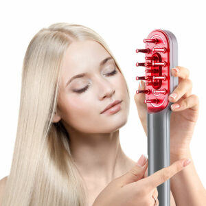 Scalp Massager for Hair Growth Electric Head Massager LED EMS Hot Microcurrent Massage Hairbrush Hair and Scalp Treatments
