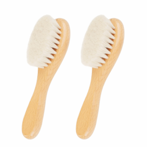Natural Wooden Hairbrush Babies Soft Goat Bristles Ideal for Cradle Cap Toddlers Essential Infant Scalp Care
