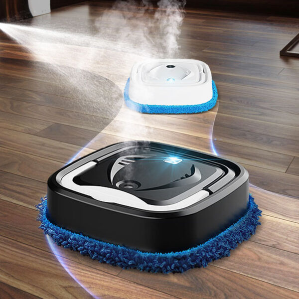 Household floor care robot, USB rechargeable, with humidifier function, combined with care solution,Waxing